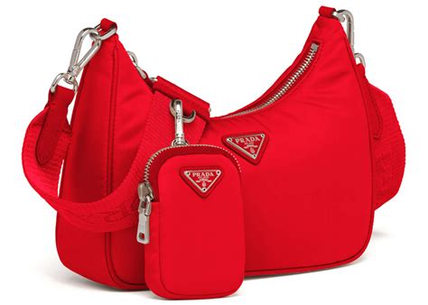 prada patent leather shoulder bag red|Prada small nylon shoulder bag.